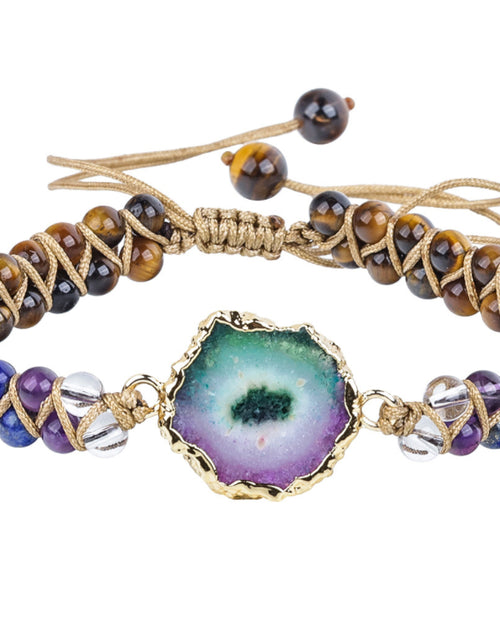 Load image into Gallery viewer, Agate Natural Crystal Beaded Braided Yoga Bracelet For Women
