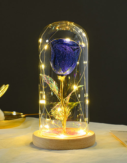 Load image into Gallery viewer, Eternal Rose Flowers LED Light In Glass Cover Gift
