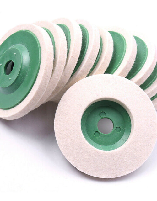 Load image into Gallery viewer, 10PCS Round Wool Buffing Pad Polishing Wheel Felt Buffer Disc For Angle Grinder
