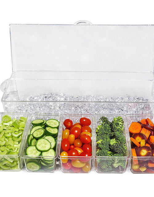 Load image into Gallery viewer, On Ice Bar Fruit Garnish Spice Box Condiment Dispenser Seasoning Storage Kitchen
