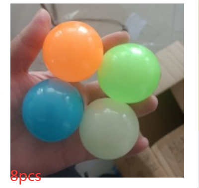 Load image into Gallery viewer, Luminous Sticky Ball Toys Sticky Wall Home Party Games Glow In The Dark Novelty Toys Decompression Squeeze Toy
