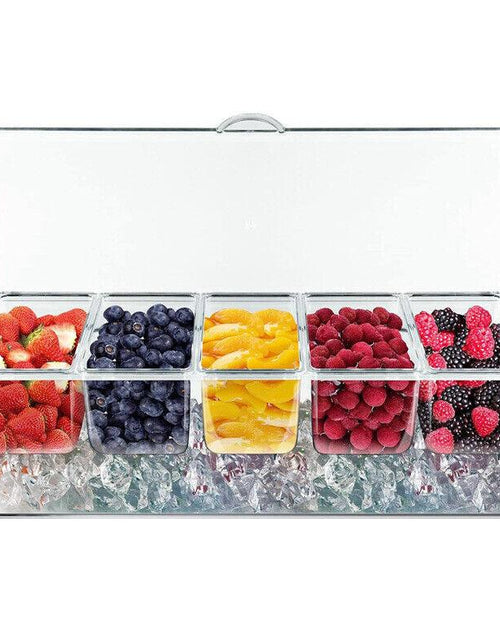 Load image into Gallery viewer, On Ice Bar Fruit Garnish Spice Box Condiment Dispenser Seasoning Storage Kitchen
