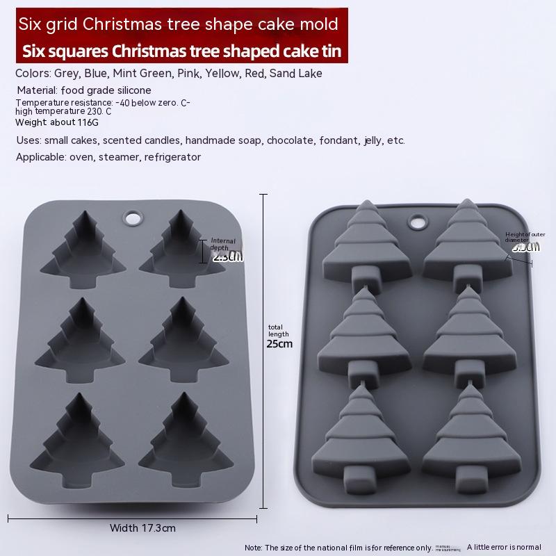 Christmas Silicone 6 Square Shaped Yi DIY Baking