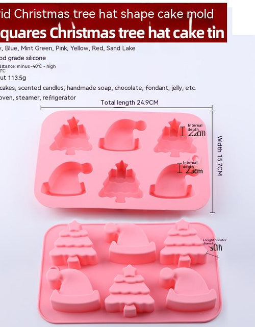 Load image into Gallery viewer, Christmas Silicone 6 Square Shaped Yi DIY Baking
