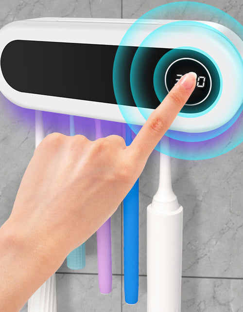 Load image into Gallery viewer, Wall Mounted Toothbrush Holder Smart Toothbrush UV Sterilizer Holder Toothpaste Dispenser
