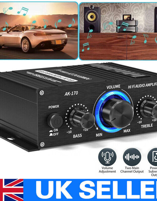 Load image into Gallery viewer, 12V 40W HiFi Power Amplifier Mini Audio Digital Stereo FM AMP Remote
