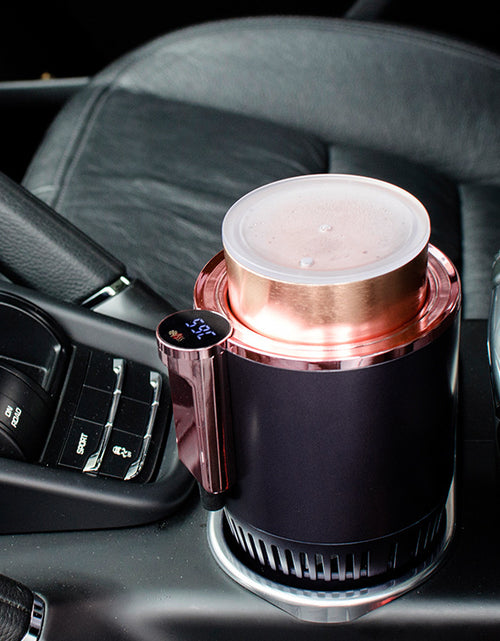 Load image into Gallery viewer, 2 In 1 Car Heating Cooling Cup 12V Smart Car Cup Holder Digital Temperature Display Drink Cup Warmer Cooler Mini Car Refrigerator
