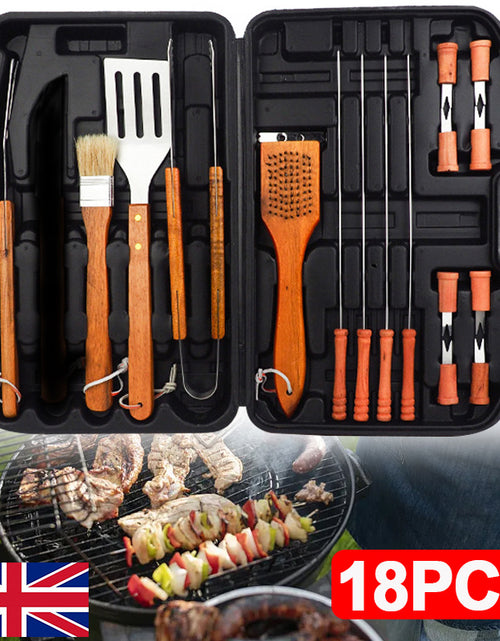 Load image into Gallery viewer, 18PCS BBQ Grill Tools Kit Grilling Accessories Stainless Steel Barbecues Utensil
