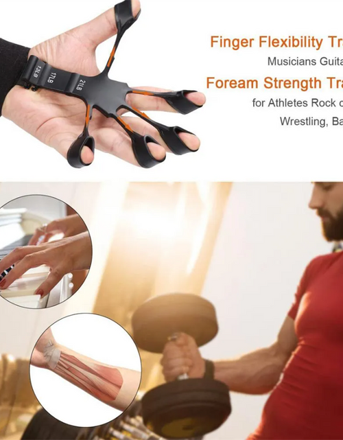 Load image into Gallery viewer, Silicone Grip Device Stretcher Finger Gripper Strength Trainer Strengthen Rehabilitation Training
