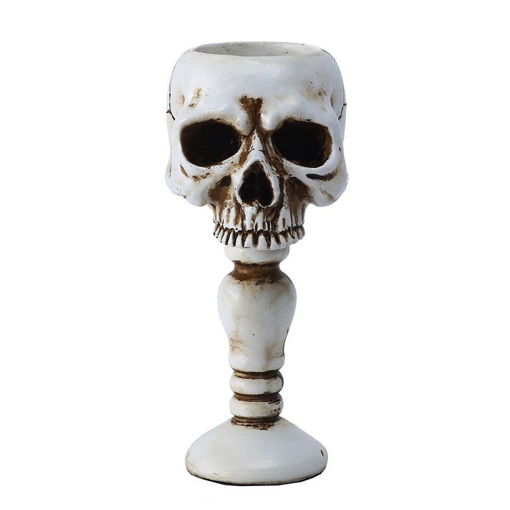 Three-dimensional Skull Column Candlestick Home Decoration