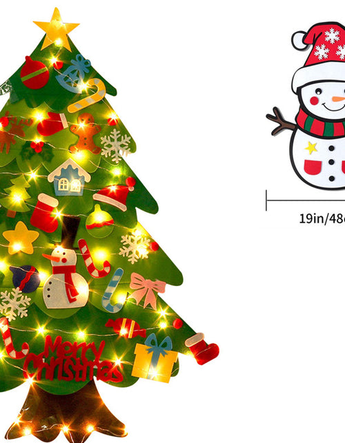 Load image into Gallery viewer, Children&#39;s DIY Felt Christmas Tree With Lights
