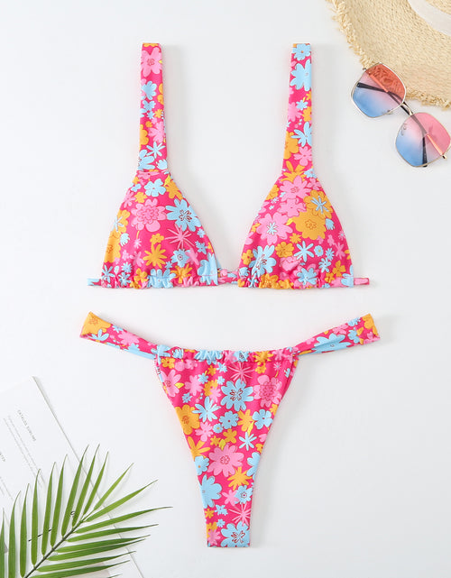 Load image into Gallery viewer, Women&#39;s Printed Multi-Colour Bikini Swimsuit
