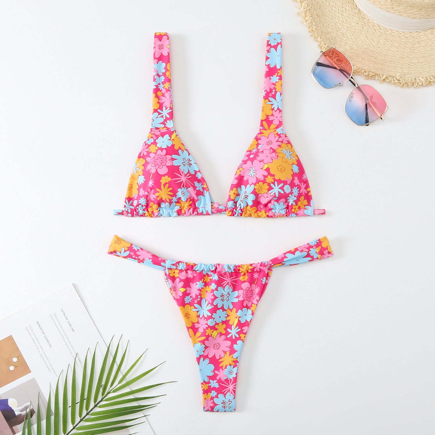 Women's Printed Multi-Colour Bikini Swimsuit