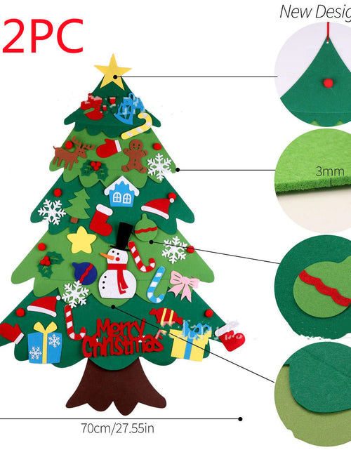 Load image into Gallery viewer, Children&#39;s DIY Felt Christmas Tree With Lights
