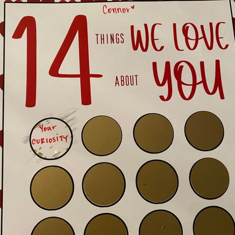 Valentine's Day Scratch-off 14 Things