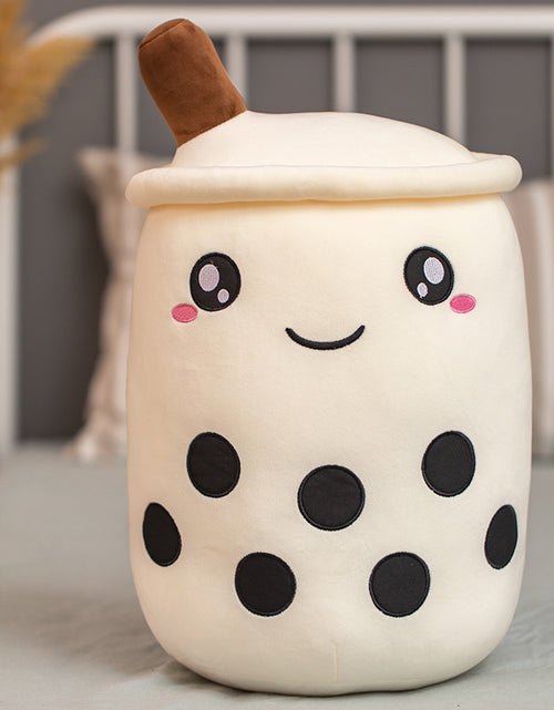 Load image into Gallery viewer, Unique Soft Teddy Plush Boba Milk Tea Plushie Toy Stuffed Fruit Shape Taste Milk Tea Hug Pillow Balls Boba Tea Cup Cushion Kids
