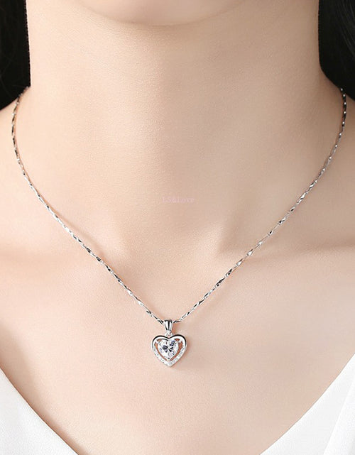 Load image into Gallery viewer, 925 Heart-shaped Rhinestones Necklace Luxury Personalised Necklace For Women Jewellery Valentine&#39;s Day Gift
