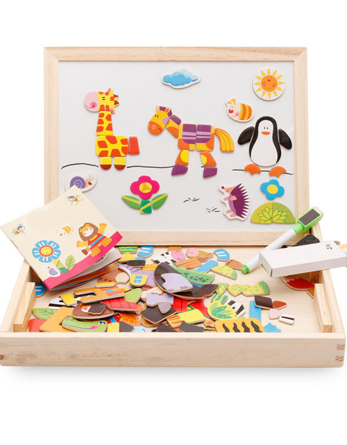 Load image into Gallery viewer, Multifunctional Magnetic Kids Puzzle Drawing Board Educational Toys Learning Wooden Puzzles Toys For Children Gift
