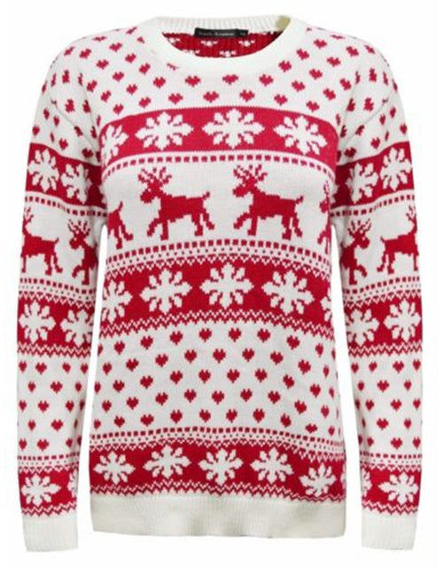 Load image into Gallery viewer, Christmas Sweater Snowflake Pullover Women
