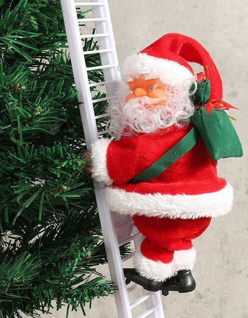 Load image into Gallery viewer, Climbing Ladder Electric Santa Claus Climbing Red Ladder Doll Toy
