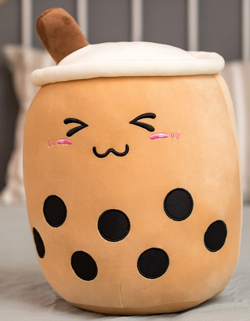 Load image into Gallery viewer, Unique Soft Teddy Plush Boba Milk Tea Plushie Toy Stuffed Fruit Shape Taste Milk Tea Hug Pillow Balls Boba Tea Cup Cushion Kids
