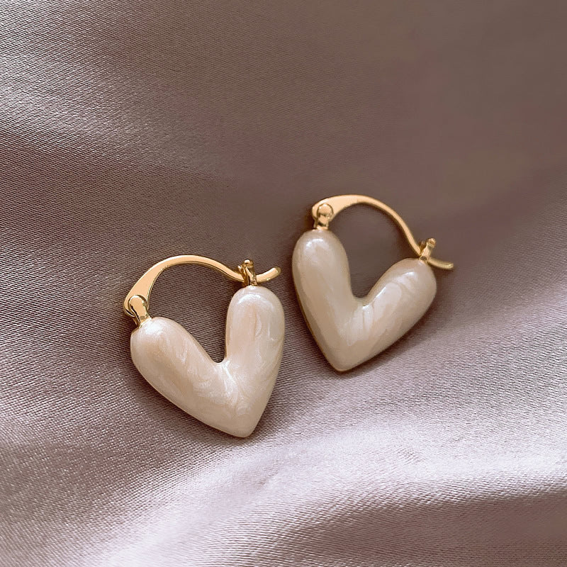 Love Earrings For Women's New Peach Heart Small And Luxury