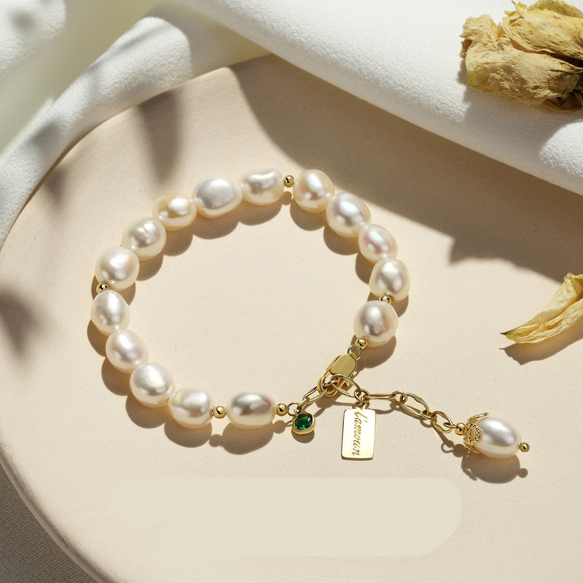 Natural Zircon Pearl Bracelet Luxury Jewellery