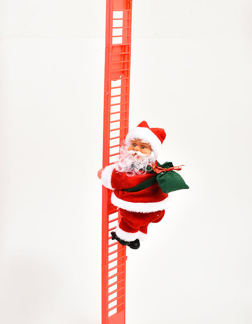 Load image into Gallery viewer, Climbing Ladder Electric Santa Claus Climbing Red Ladder Doll Toy
