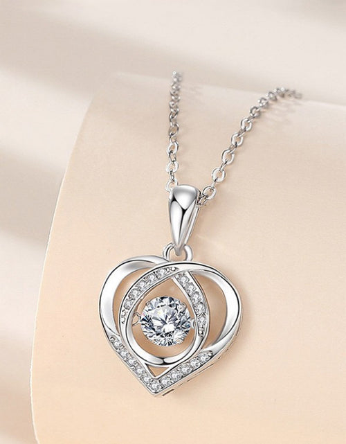 Load image into Gallery viewer, S925 Beating Heart-Shaped Necklace Women Luxury Love Rhinestones Necklace Jewellery Gift For Valentine&#39;s Day
