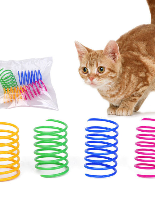 Load image into Gallery viewer, Plastic Spring Cat Toy Interactive Play Ball
