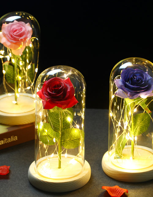 Load image into Gallery viewer, Glass Shade Rose Lamp
