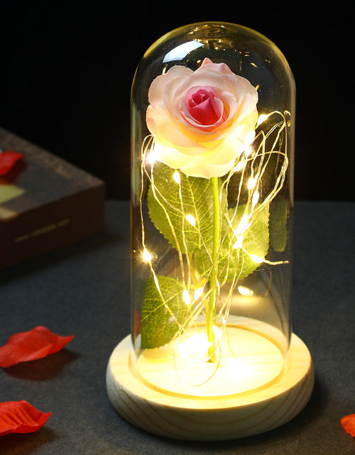 Load image into Gallery viewer, Glass Shade Rose Lamp
