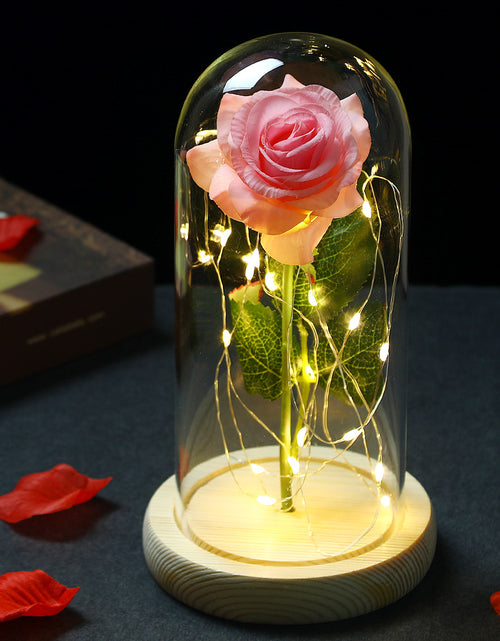 Load image into Gallery viewer, Glass Shade Rose Lamp
