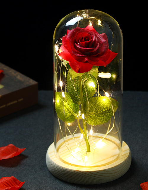 Load image into Gallery viewer, Glass Shade Rose Lamp
