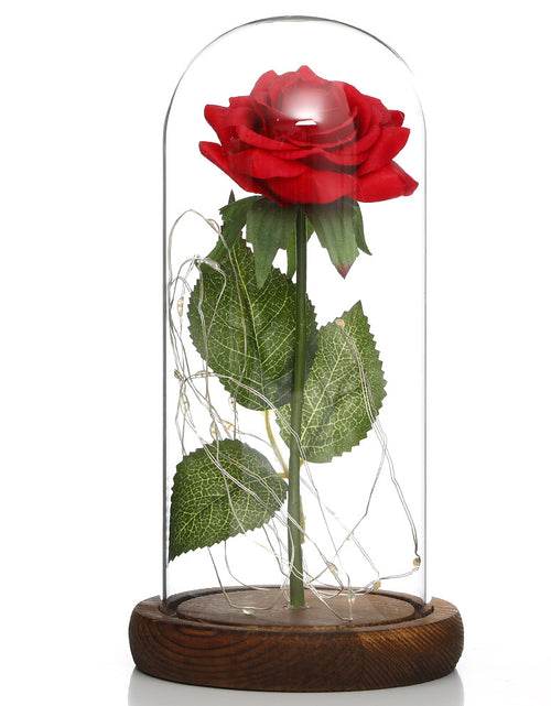 Load image into Gallery viewer, Glass Shade Rose Lamp
