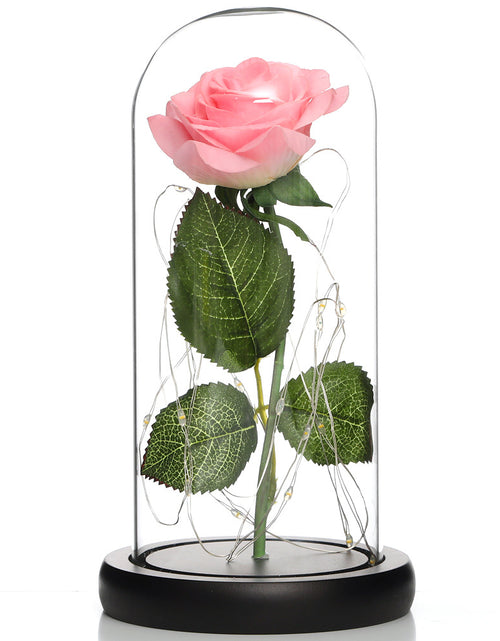 Load image into Gallery viewer, Glass Shade Rose Lamp
