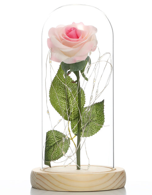 Load image into Gallery viewer, Glass Shade Rose Lamp
