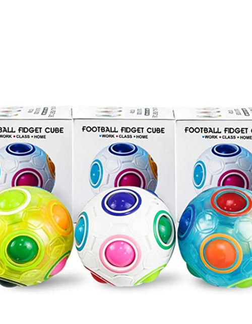 Load image into Gallery viewer, Antistress Cube Rainbow Ball Puzzles Football Magic Cube Educational Learning Toys For Children Kids Stress Reliever Toys
