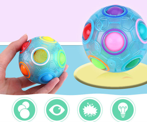 Load image into Gallery viewer, Antistress Cube Rainbow Ball Puzzles Football Magic Cube Educational Learning Toys For Children Kids Stress Reliever Toys
