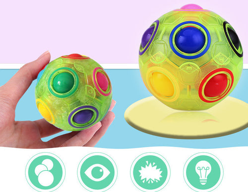 Load image into Gallery viewer, Antistress Cube Rainbow Ball Puzzles Football Magic Cube Educational Learning Toys For Children Kids Stress Reliever Toys
