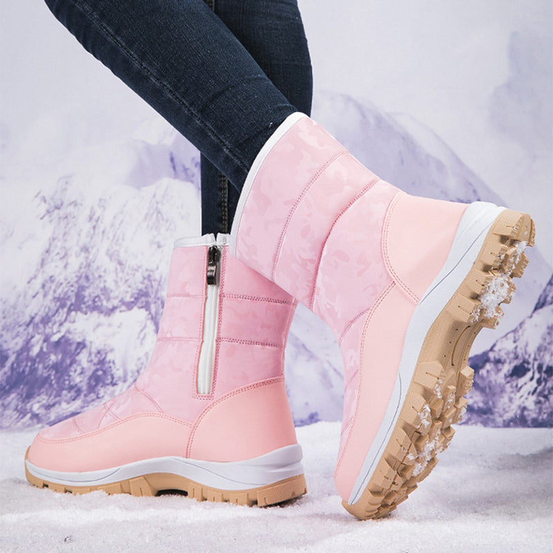 Winter Snow Boots For Women Outdoor Thickened High-top Plus Velvet Shoes Fashion