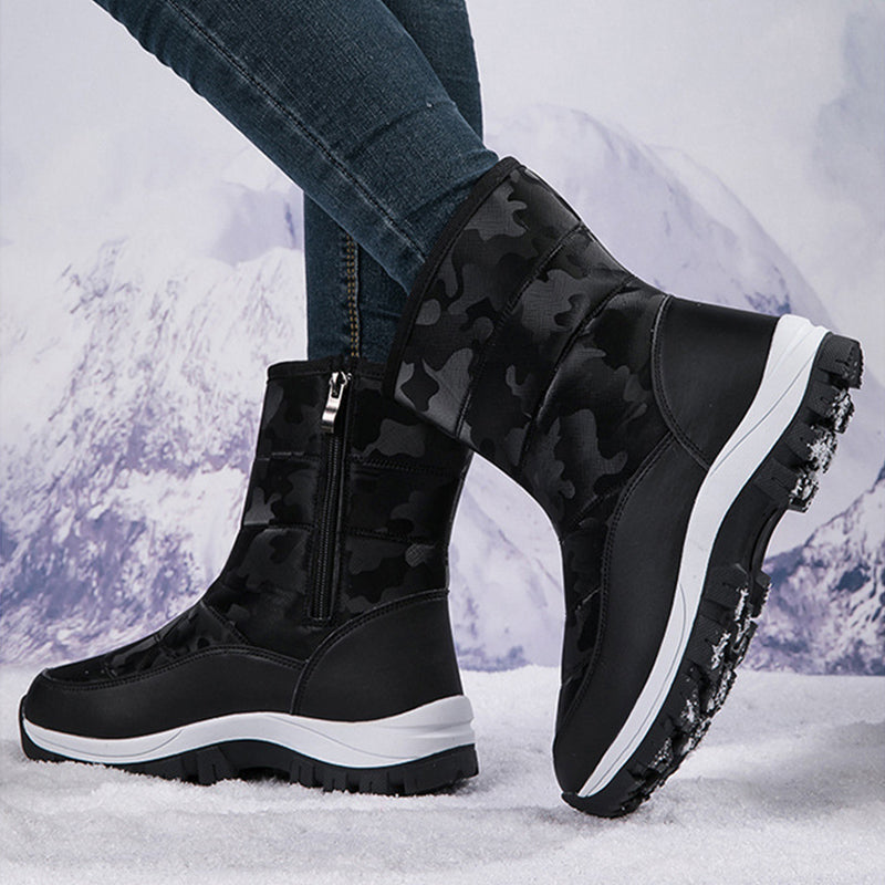 Winter Snow Boots For Women Outdoor Thickened High-top Plus Velvet Shoes Fashion