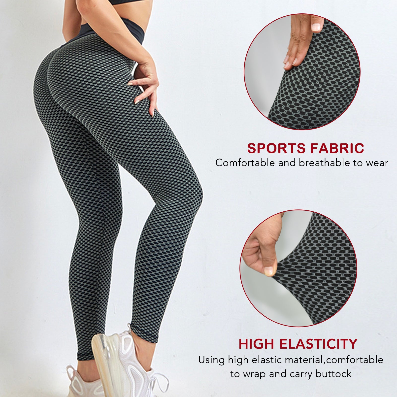 Leggings Women Butt Lifting Workout Tights Plus Size Sports High Waist Yoga Pants Small