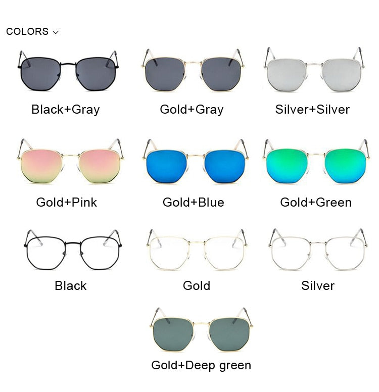 Women's Hexagonal Sunglasses