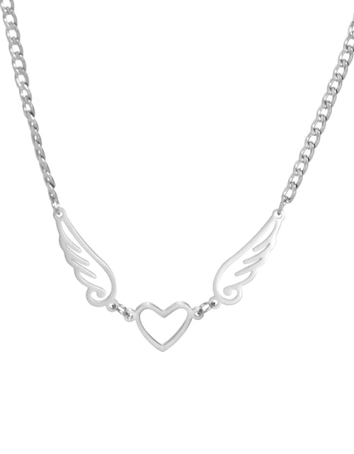 Load image into Gallery viewer, Hollow Heart Angel Wing Necklace
