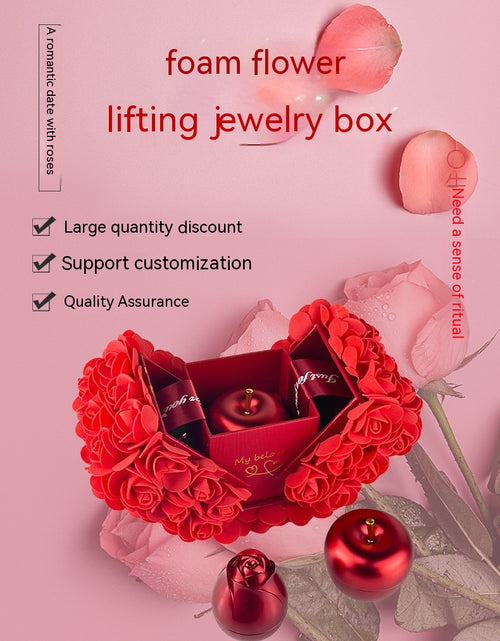 Load image into Gallery viewer, Valentines Day Gift Soap Rose Gift Box Crystal Pendant Necklace Eternal Flower Jewelry Box Set Wedding Birthday Gift For Girlfriend
