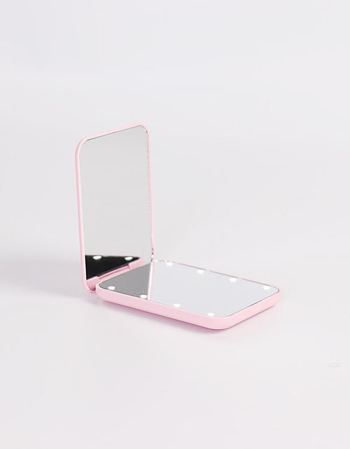 Load image into Gallery viewer, Portable Handheld Folding LED Light Makeup Mirror
