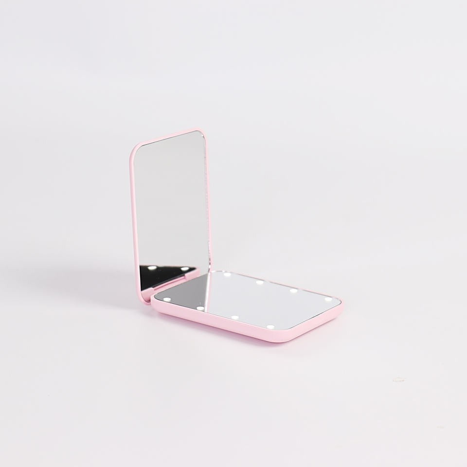 Portable Handheld Folding LED Light Makeup Mirror