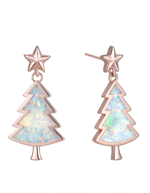 Load image into Gallery viewer, Christmas Tree Pentagram Earrings
