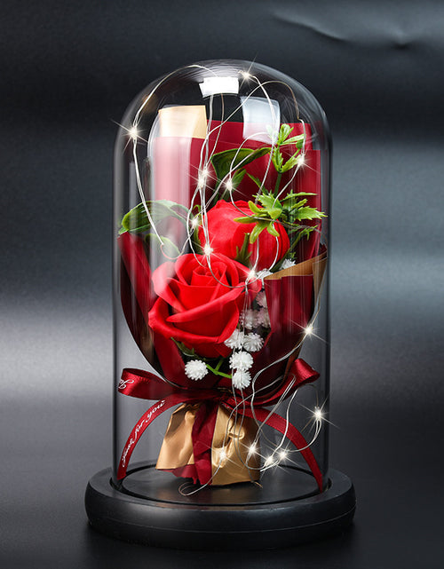 Load image into Gallery viewer, Glass Shade Rose Lamp
